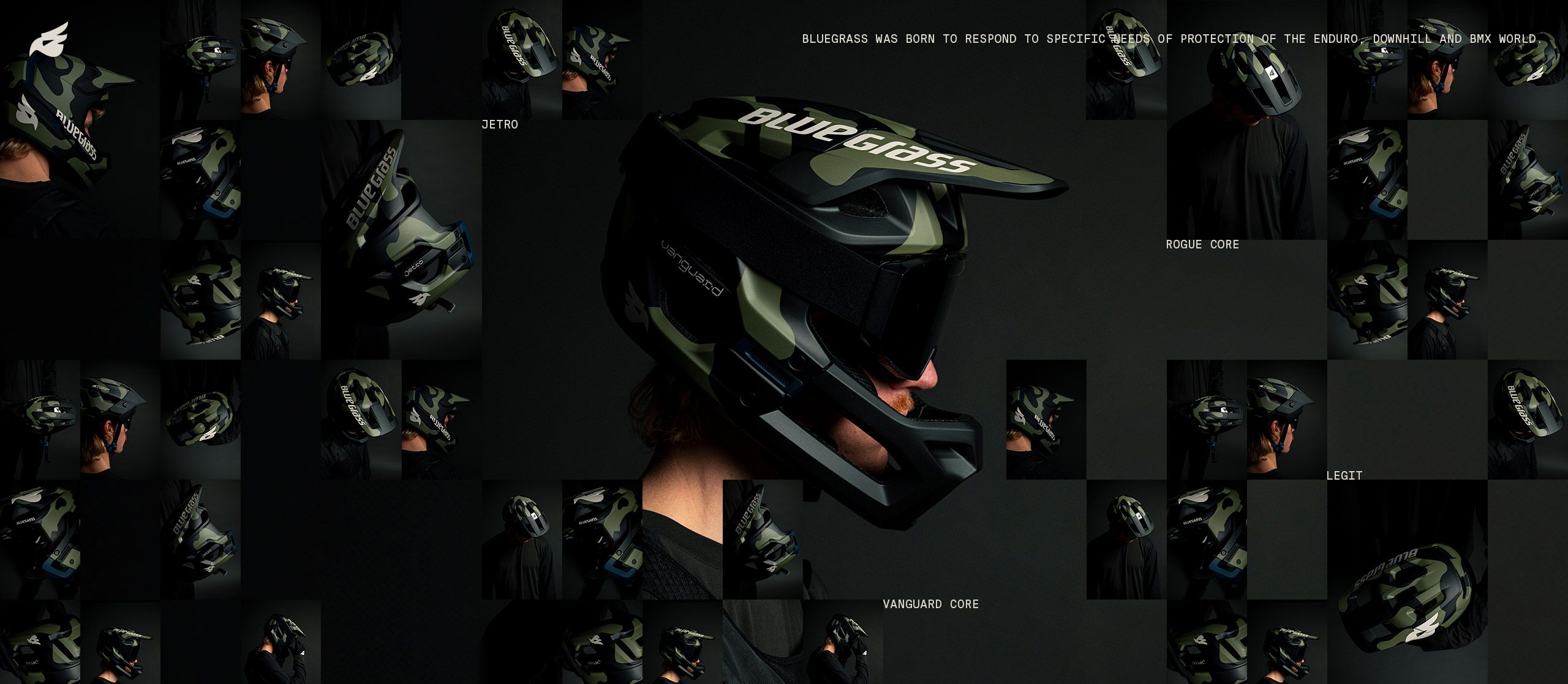 Bluegrass Camo Edition helmets blending seamlessly into the wilderness with camouflage design